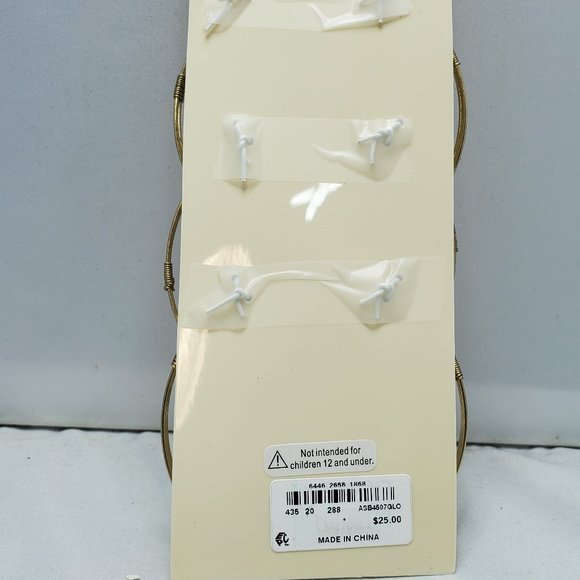 C.A.K.E. 3pc gold with multi stone cuff bracelet - Picture 6 of 6